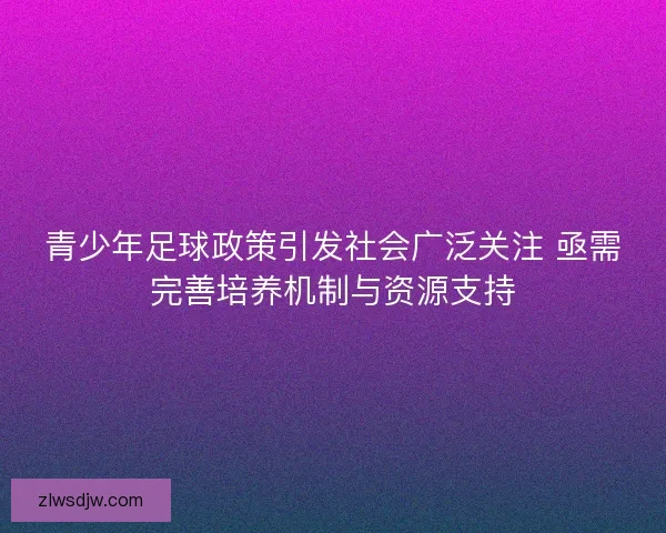 青少年足球政策引发社会广泛关注 亟需完善培养机制与资源支持